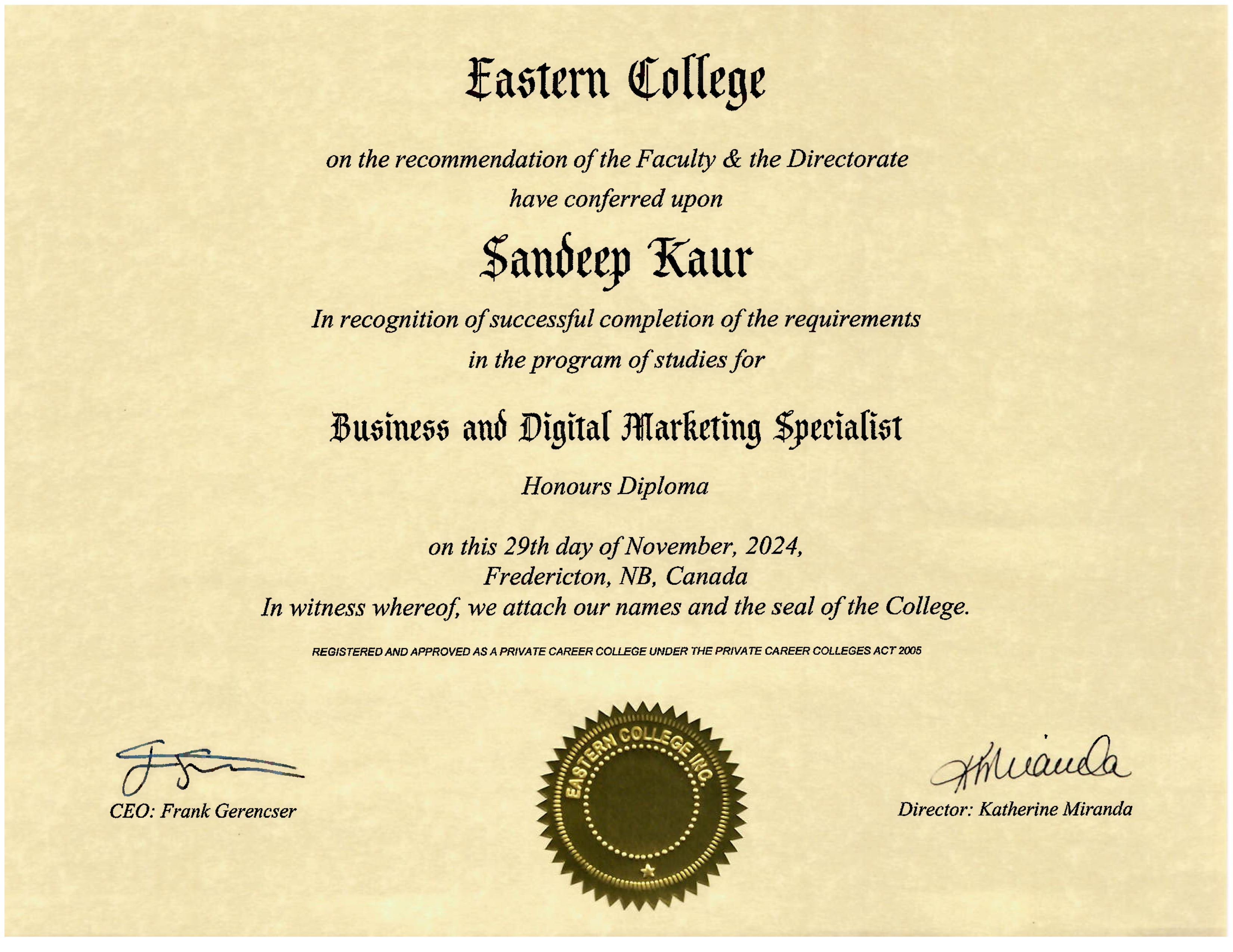 Certificate