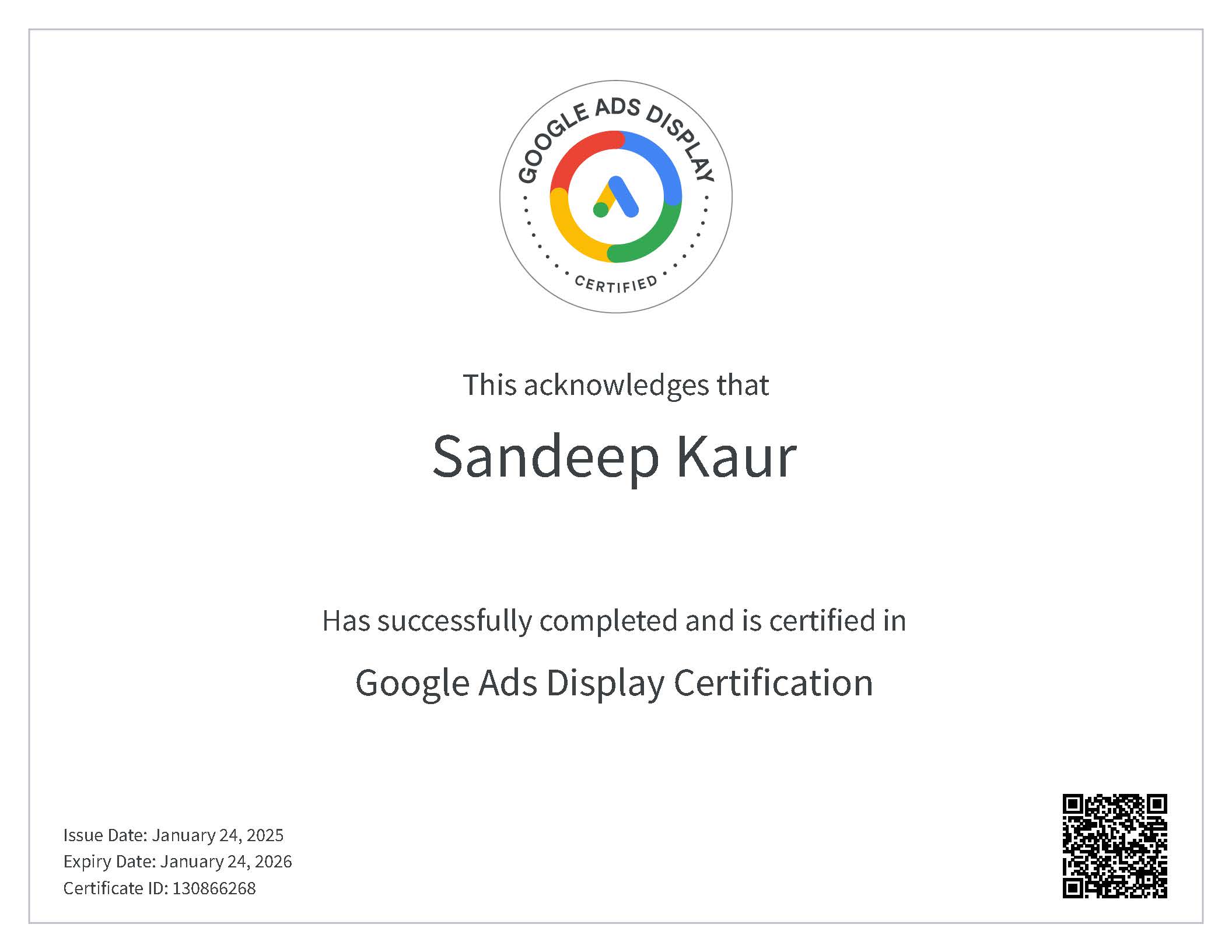 Certificate