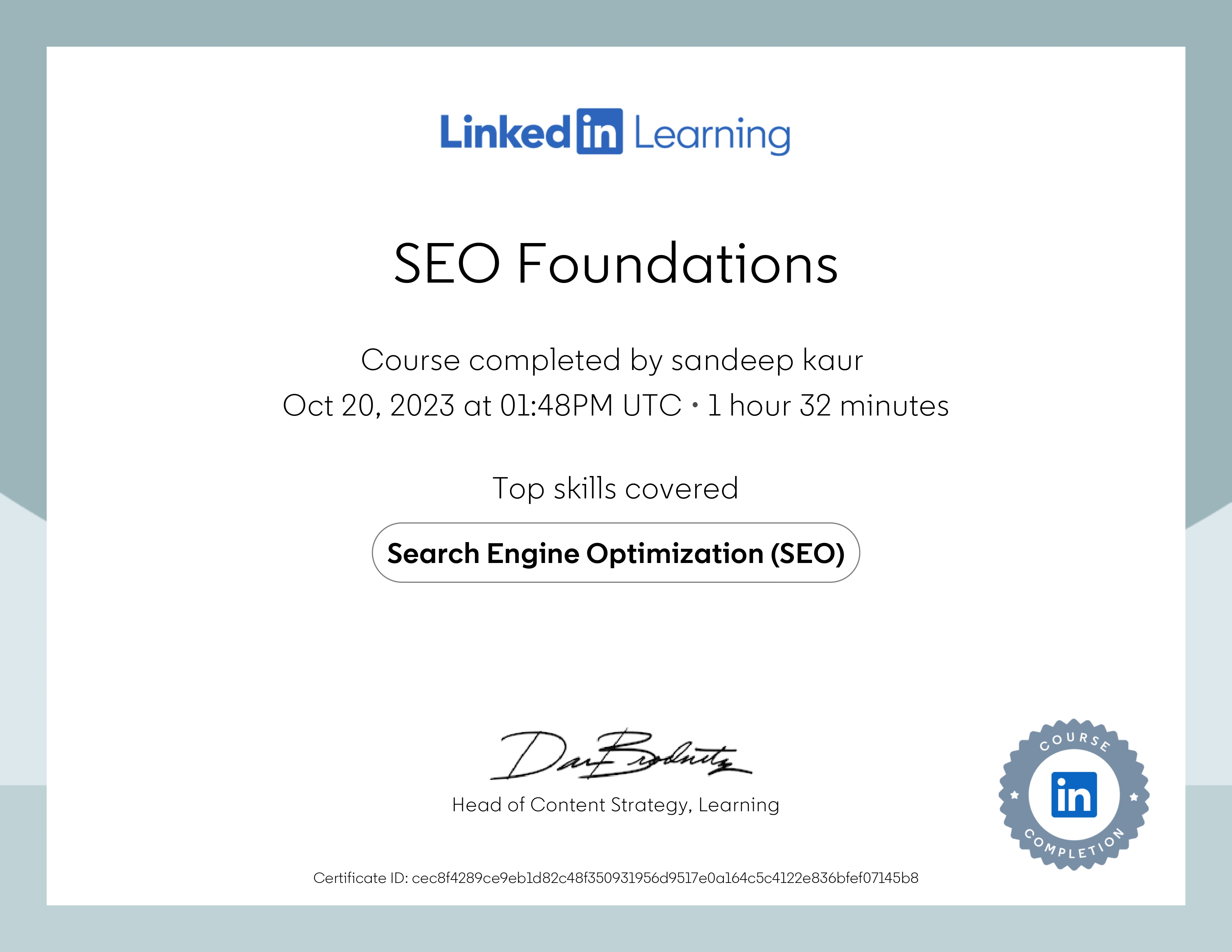 Certificate