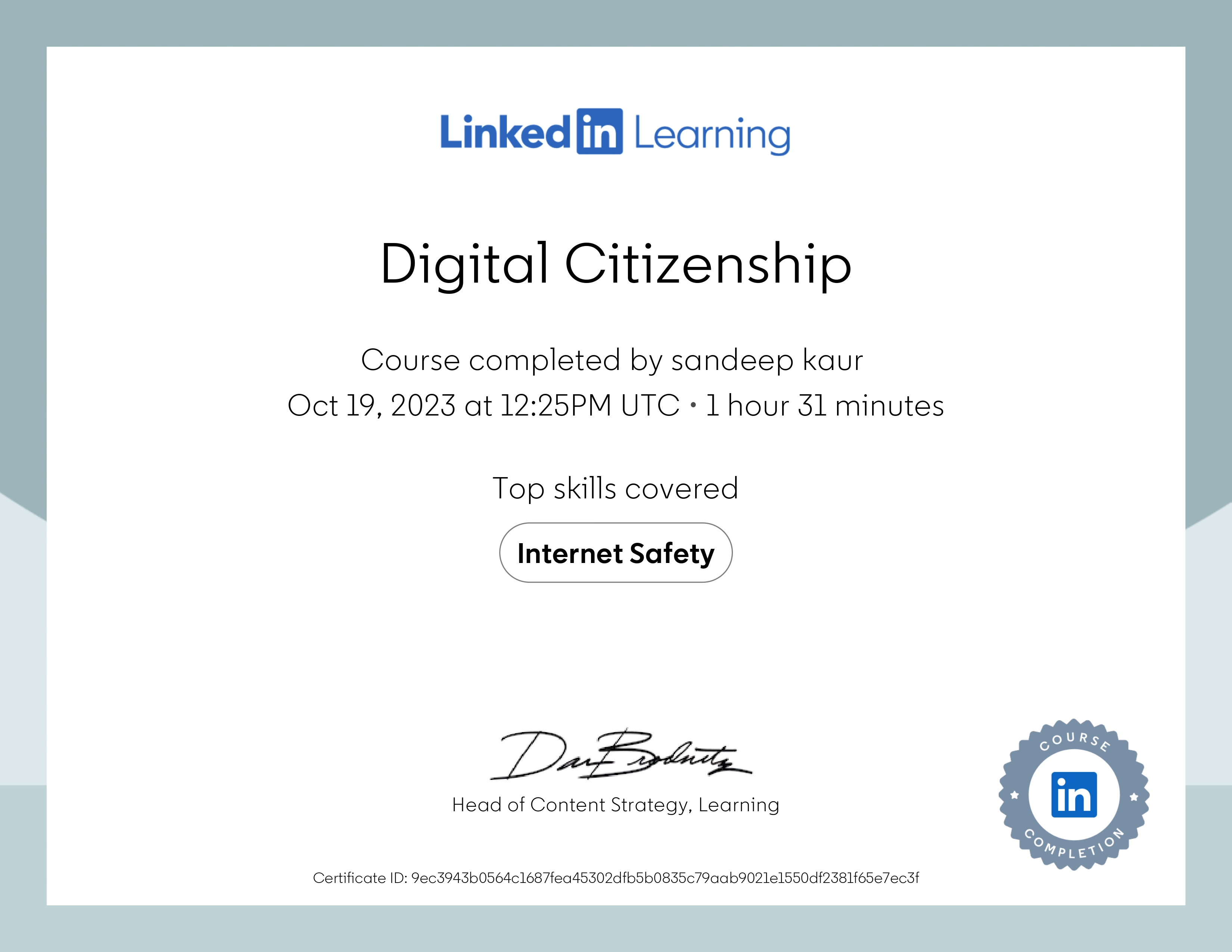 Certificate