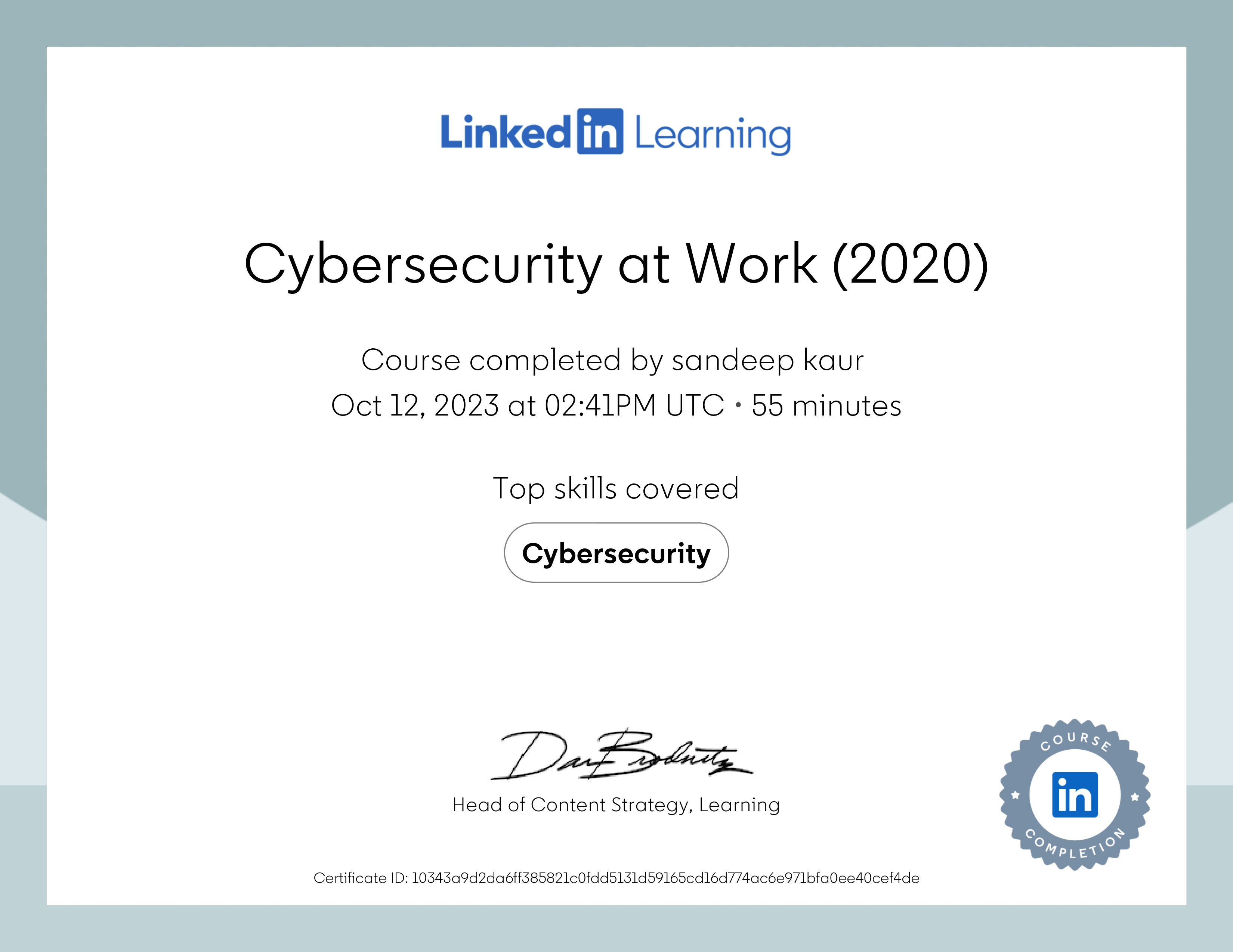 Certificate